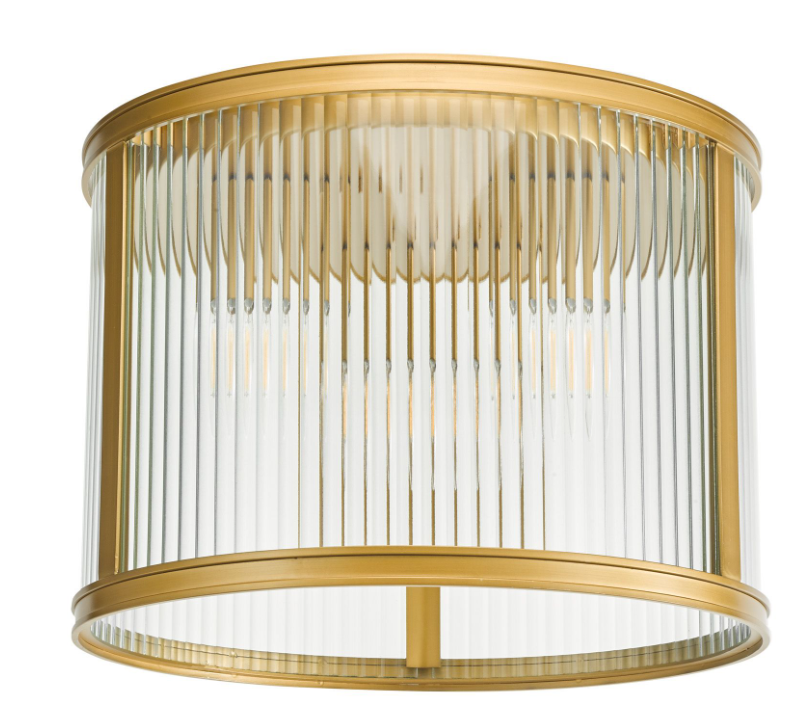 Bianka 3Lt Flush Light-  Satin Bronze/  Matt Black