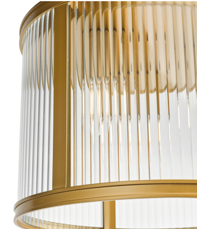 Bianka 3Lt Flush Light-  Satin Bronze/  Matt Black