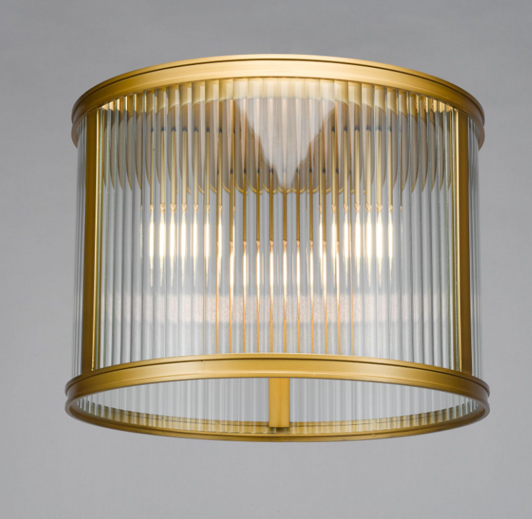 Bianka 3Lt Flush Light-  Satin Bronze/  Matt Black