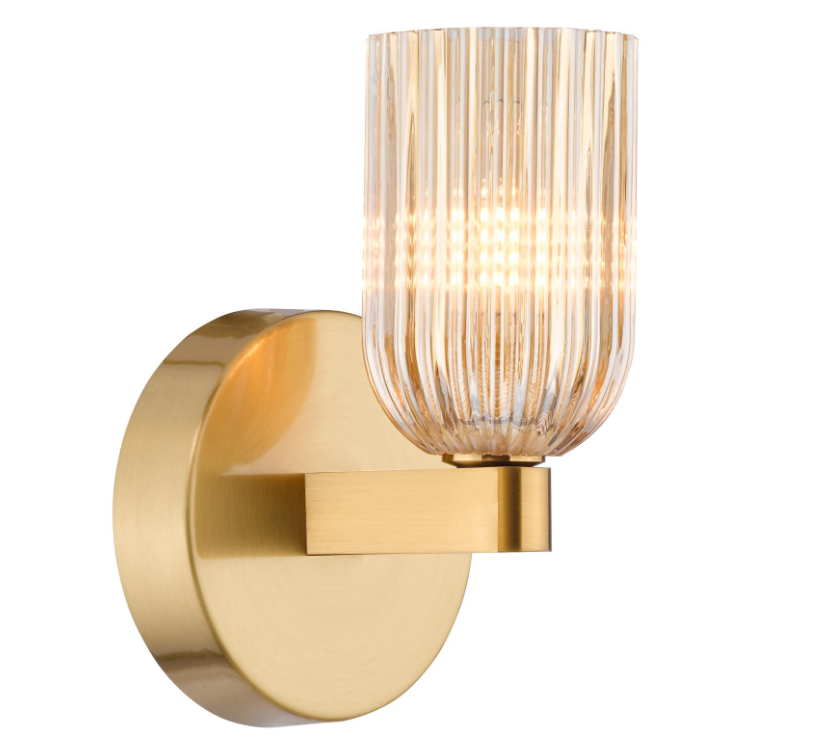 Hilaria Bathroom Wall Light- Polished Chrome/ Antique Gold