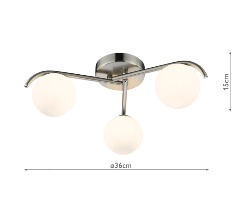 Orlena 3 Light Flush Light- Various Finishes