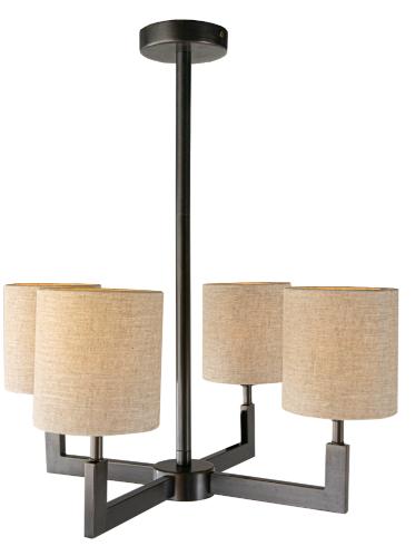 Ealga 4/12Lt Chandelier- Brass/ Bronze/ Dark Bronze Finishes