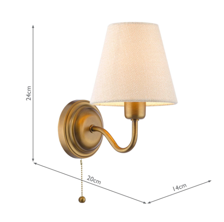 Elara Wall Lamp- Antique Bronze with Various Finishes