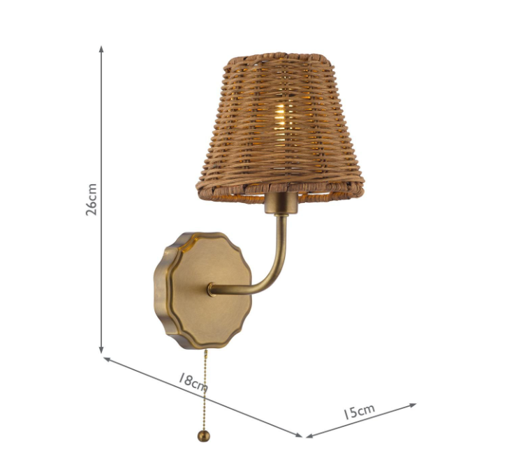 Dijon Wall Light-  Antique Bronze With Various Shade Finishes