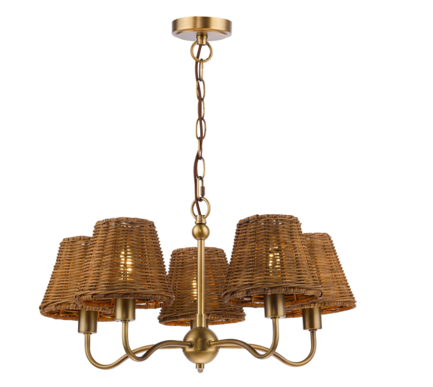 Elara 3/5Lt Chandelier- Antique Bronze with Various Shades