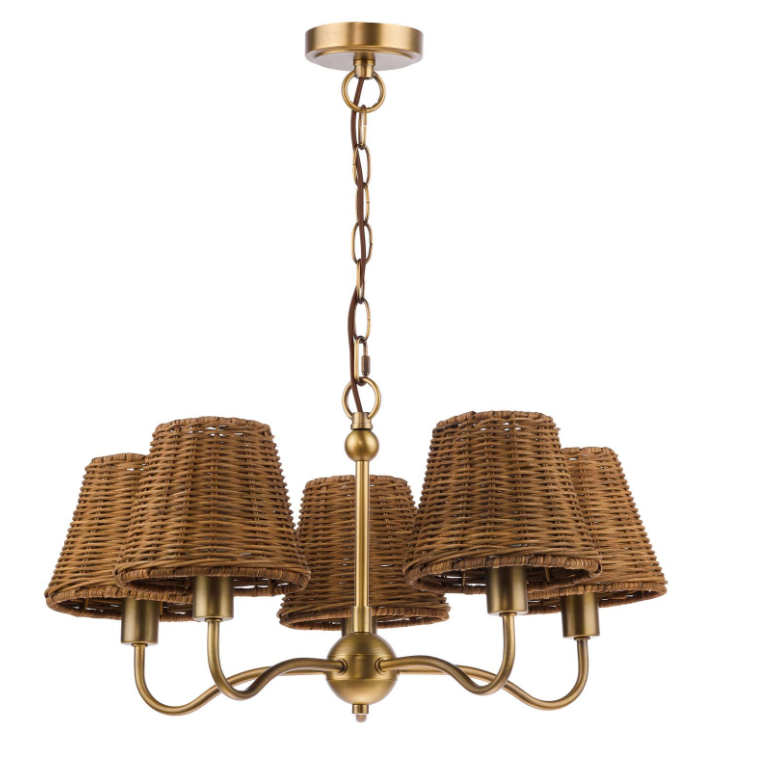Elara 3/5Lt Chandelier- Antique Bronze with Various Shades