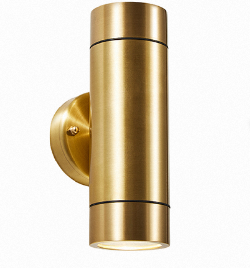 Brac Solid Brass 2 Light Up & Down GU10 Wall Light - Brass / Bronze