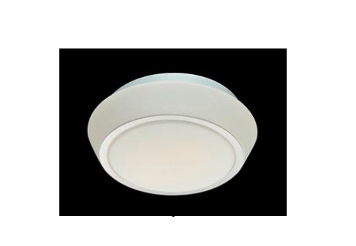 Deland Bathroom White Flush Fitting With Opal Glass - Promotional Offer