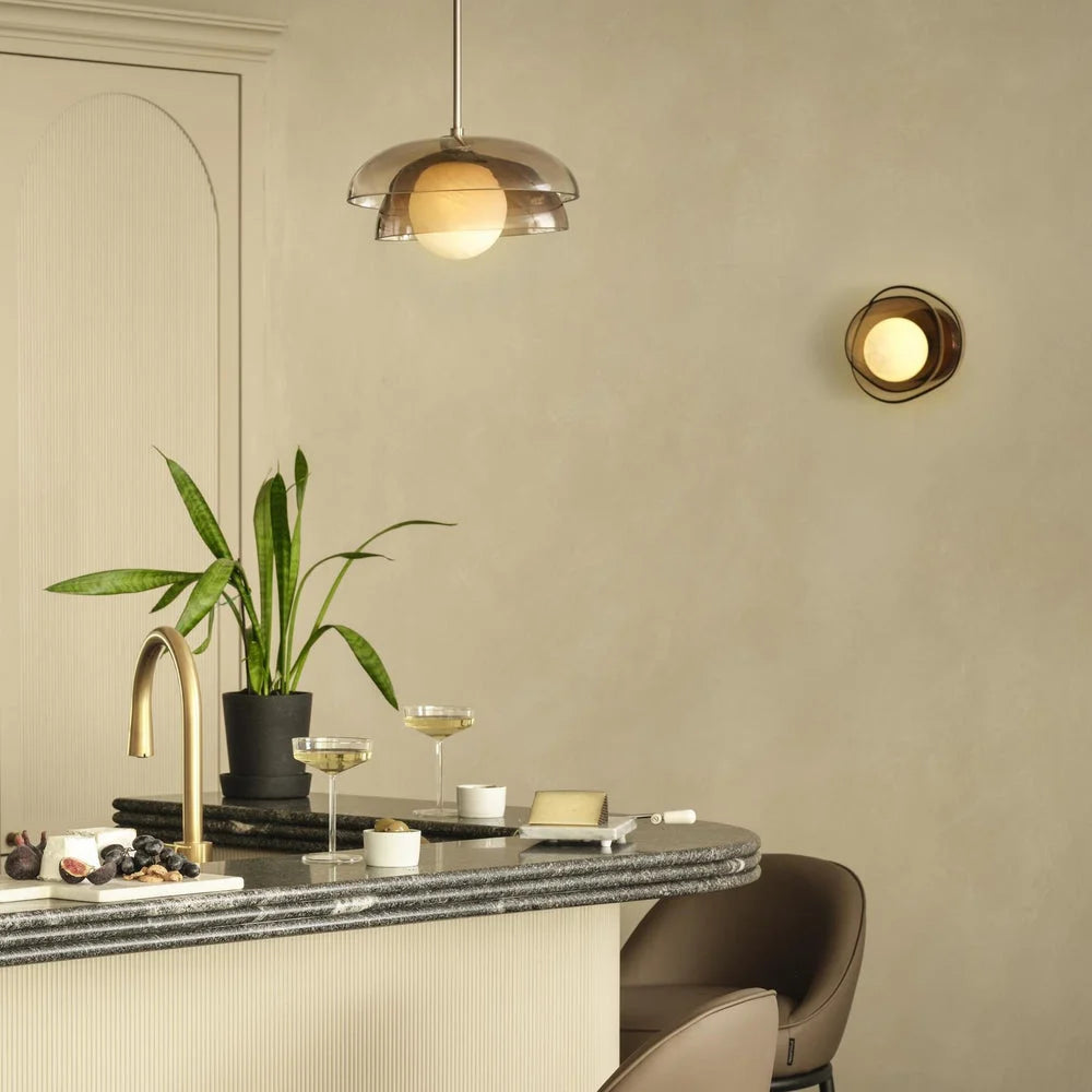 Dulwich Layered Glass Wall Light - Mocha