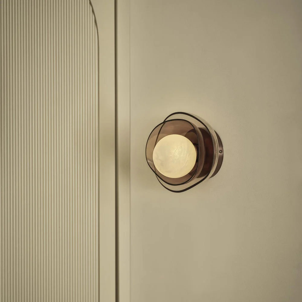 Dulwich Layered Glass Wall Light - Mocha