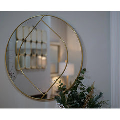 Bianca Round Mirror - Gold Finish