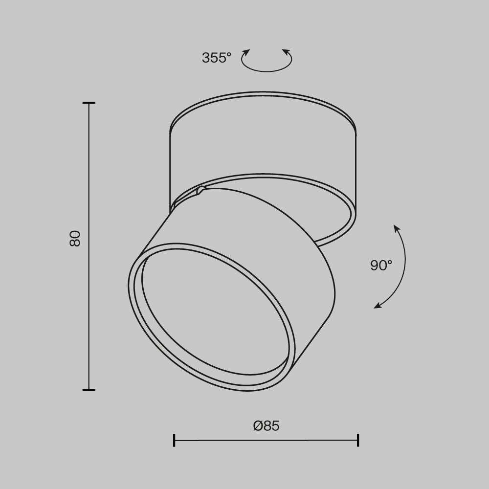 Onda Ceiling Spot Light- Various Finishes