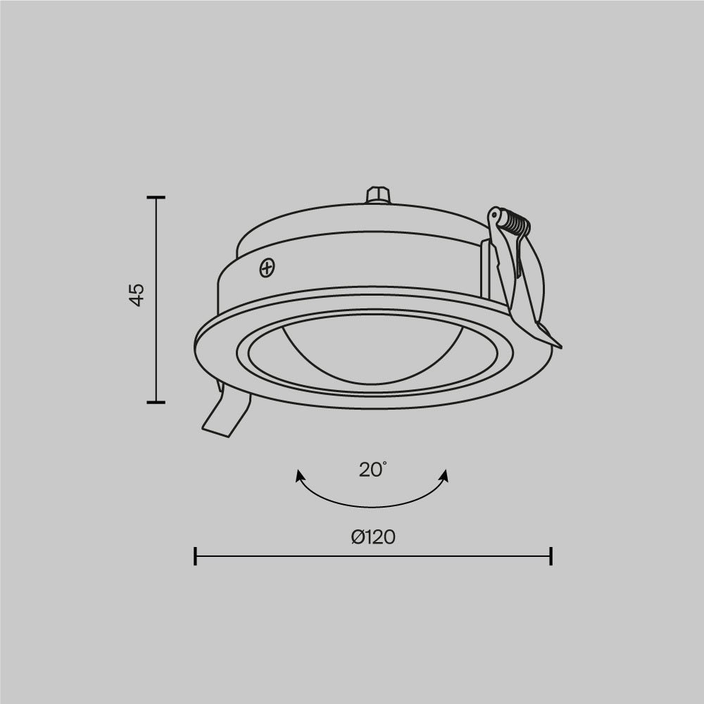 Lens Directional Downlight- Black/ White Finishes
