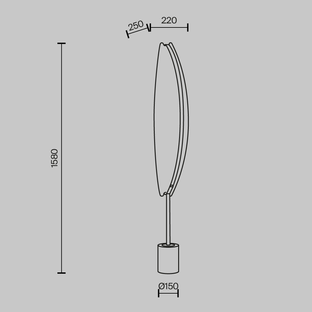 Breeze Floor lamp Integrated LED - Brass Finish