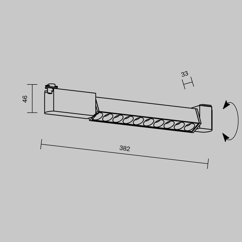 Points Rot Unity Track Lighting -Integrated LED