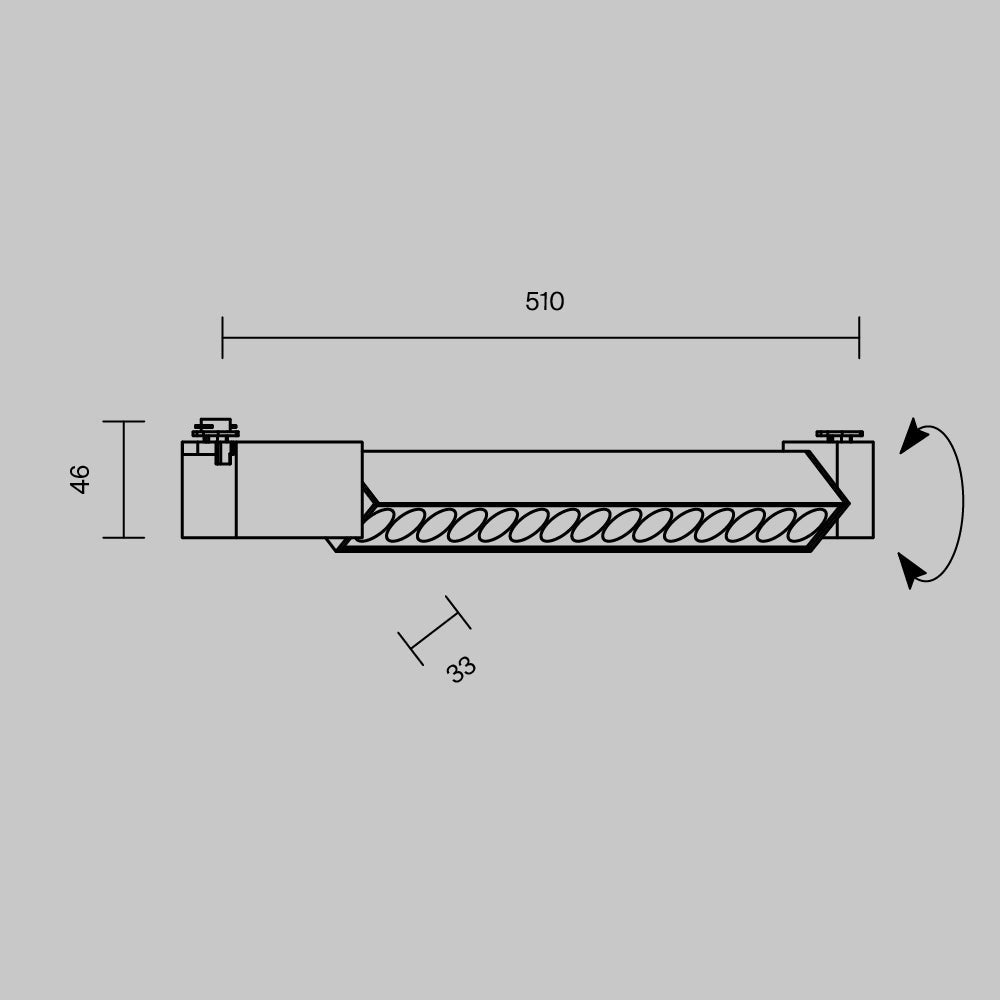 Points Rot Unity Track Lighting -Integrated LED