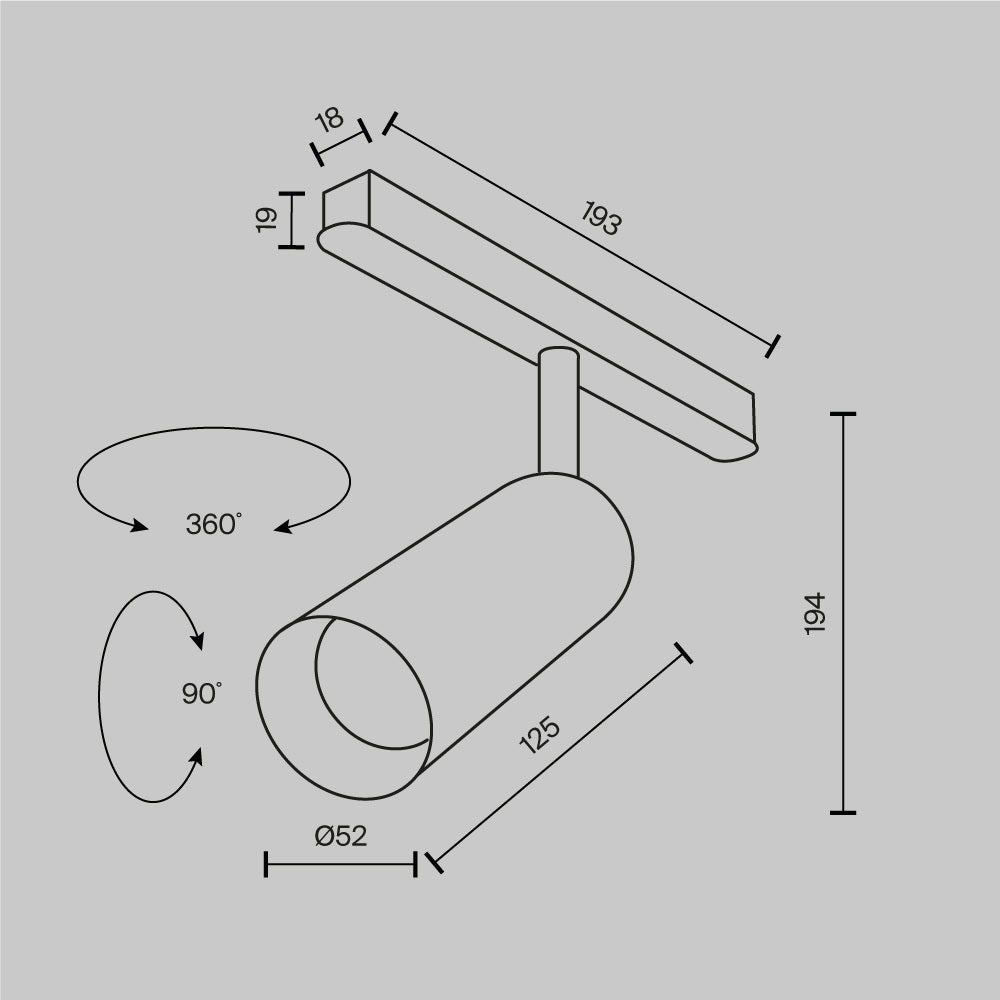 Track luminaire Focus Led Exility