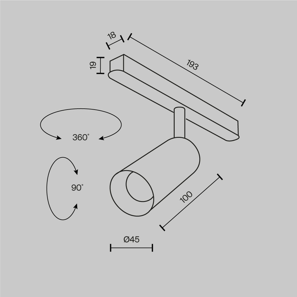 Track luminaire Focus Led Exility