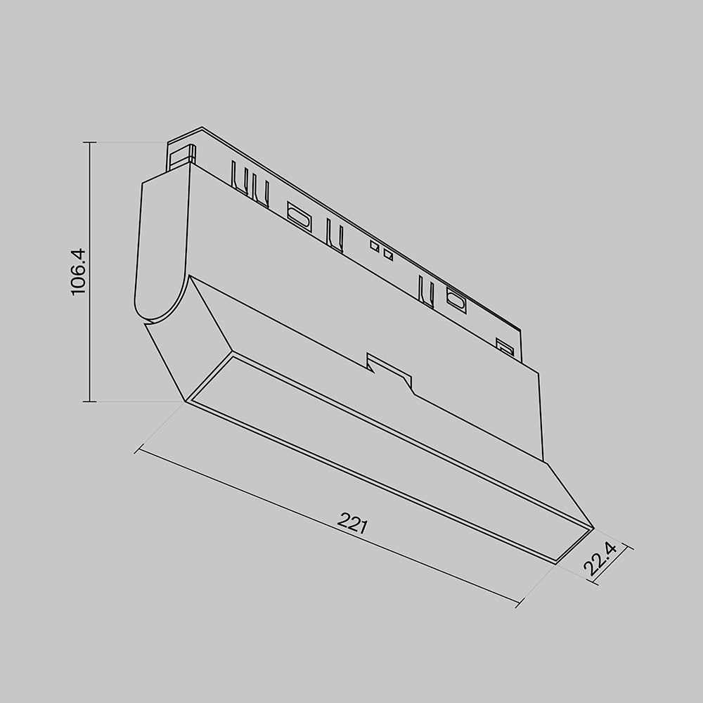 Track luminaire Basis Rot Exility 2700-6000K 12W 120° Dim Dali1