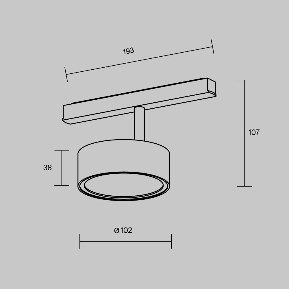 Track luminaire Rado Exility 2700-6000K 18W 120° Dim Smart