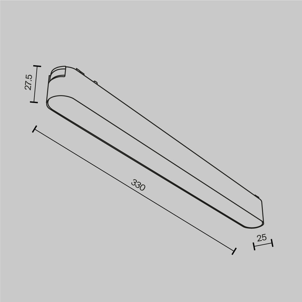 Track luminaire Basis Radity 120°