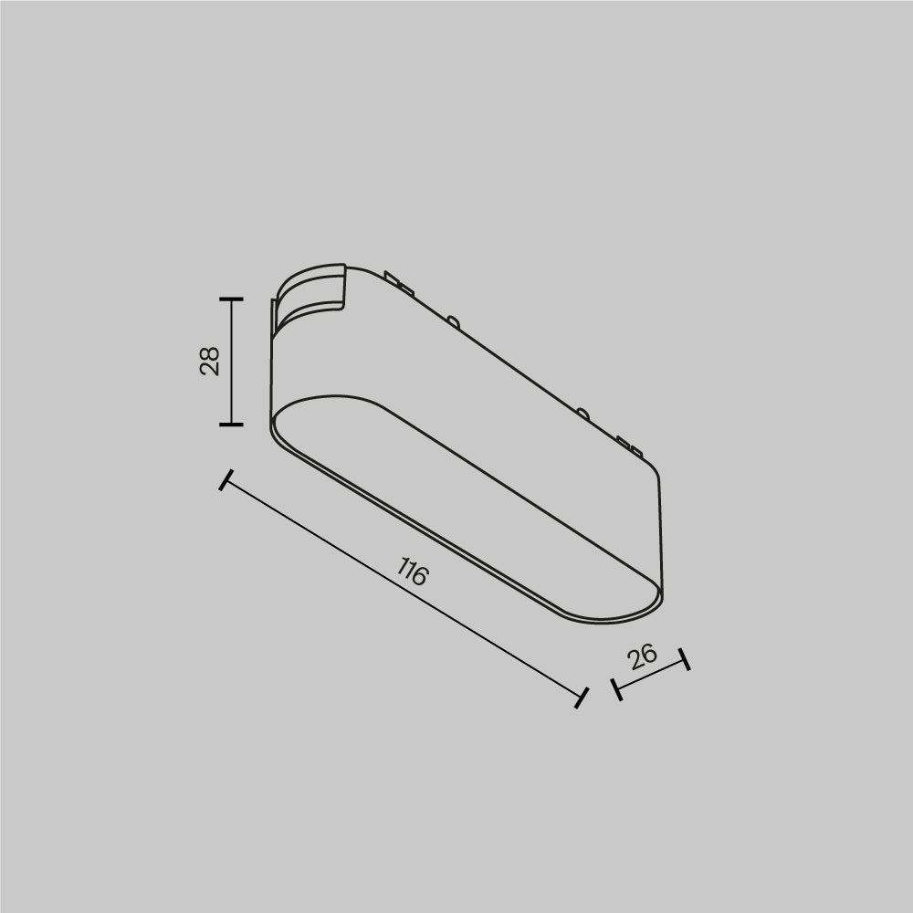 Track luminaire Basis Radity 120°