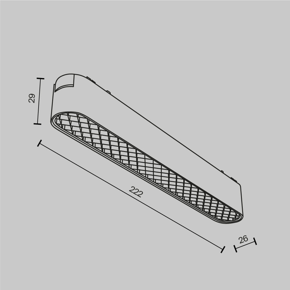 Track luminaire Basis Grid Radity 60°