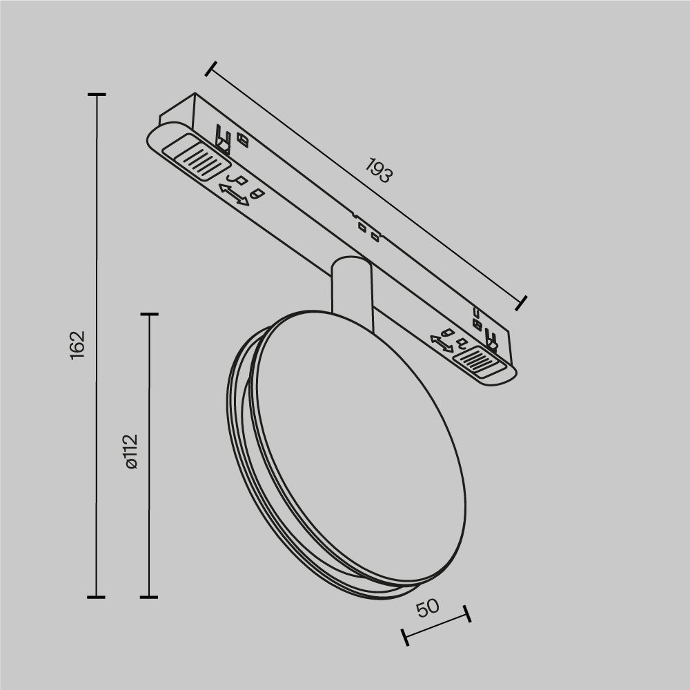 Track luminaire Outline Exility 2700-6000K 6W 180° Dim Smart