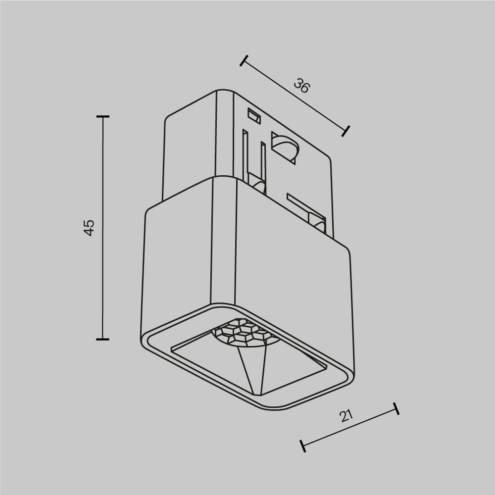 Track luminaire Points S Exility 2W 24°