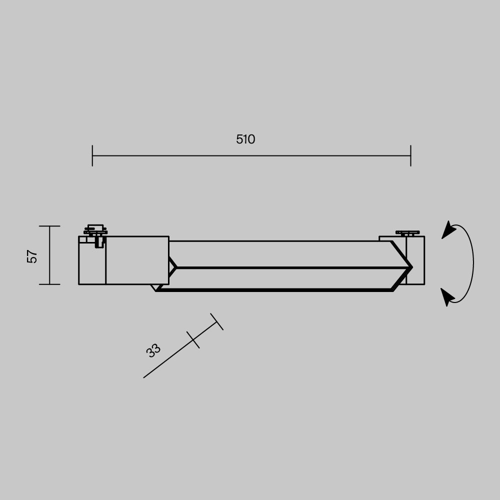 Basis Unity Rot Track Lighting -Integrated LED