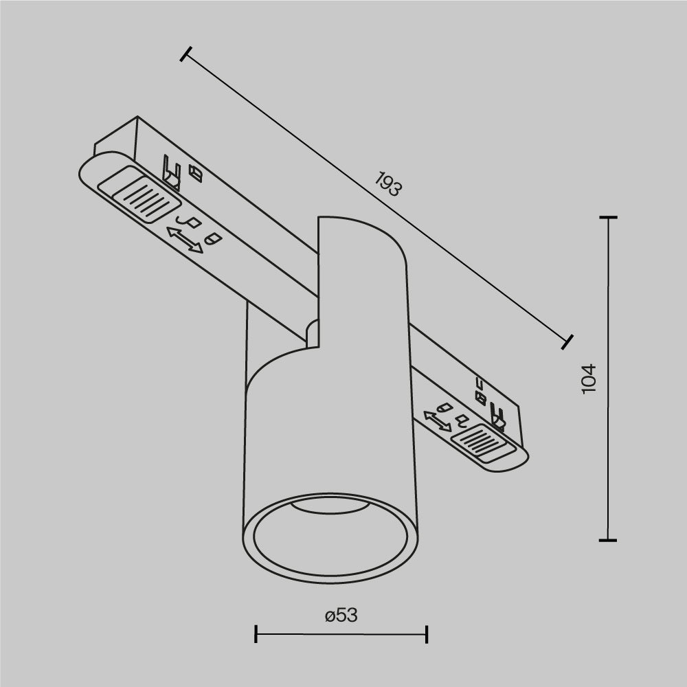 Track luminaire Alfa Exility 3000K 7W 50°