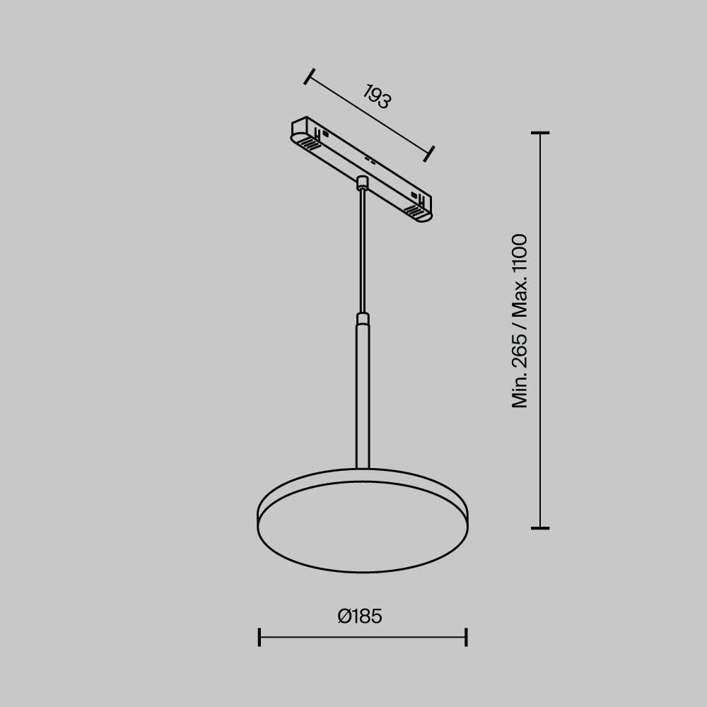 Track luminaire Plato Exility 3000K 15W 120°