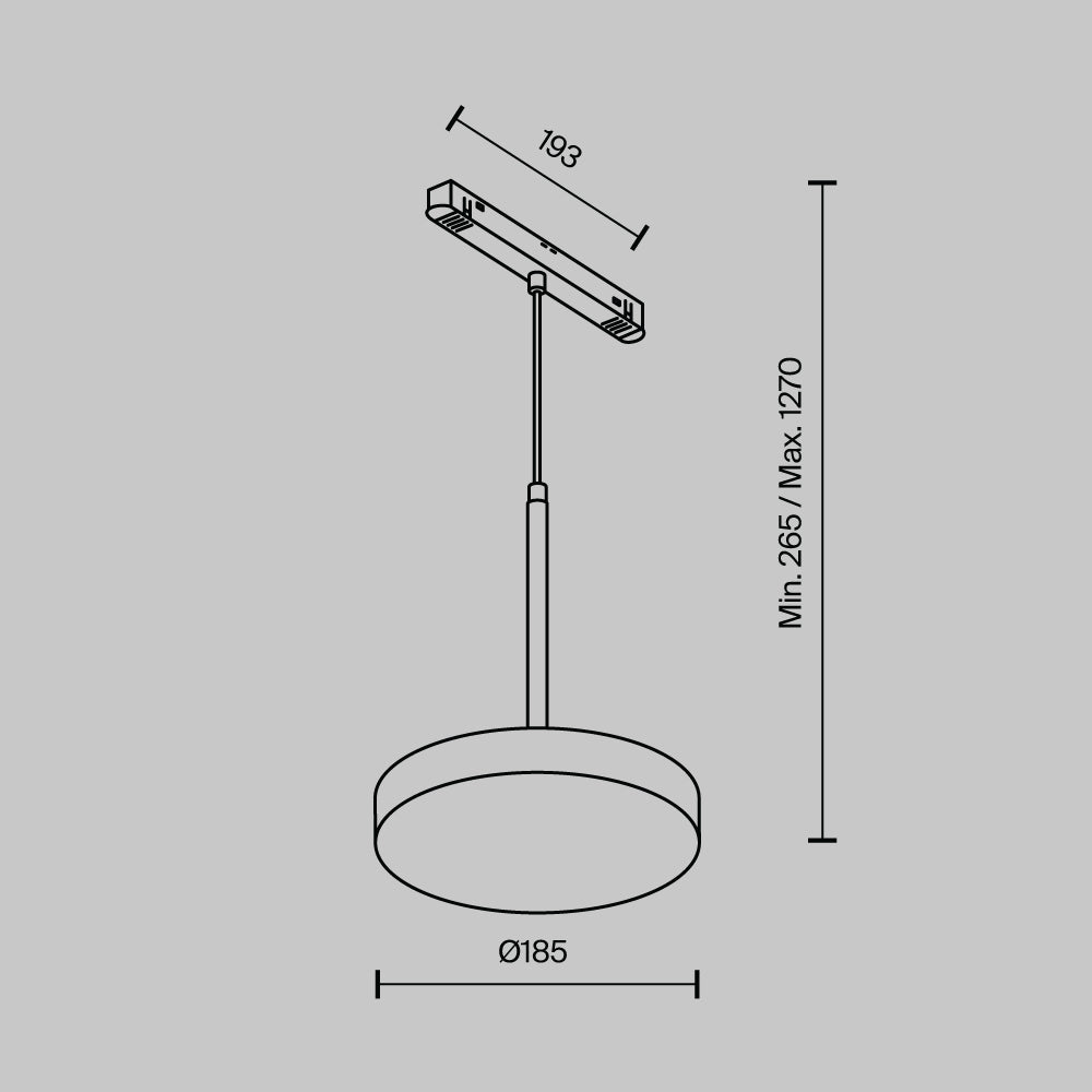 Track luminaire Plato Exility 2700-6000K 15W 120° Dim Smart