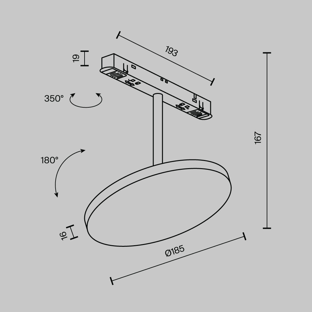 Track luminaire Plato Exility 2700-6000K 15W 120° Dim Smart