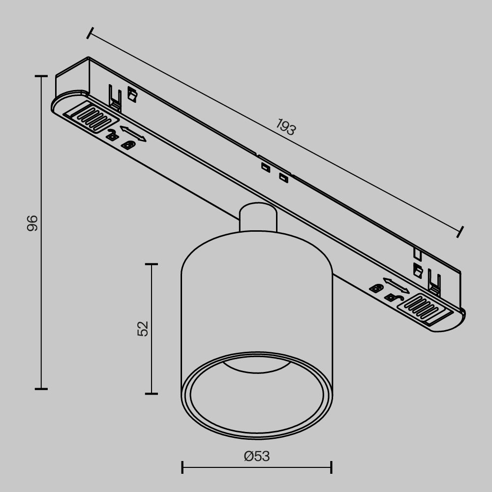 Track luminaire Alfa S Exility 2700-6000K 7W 50° Dim Smart