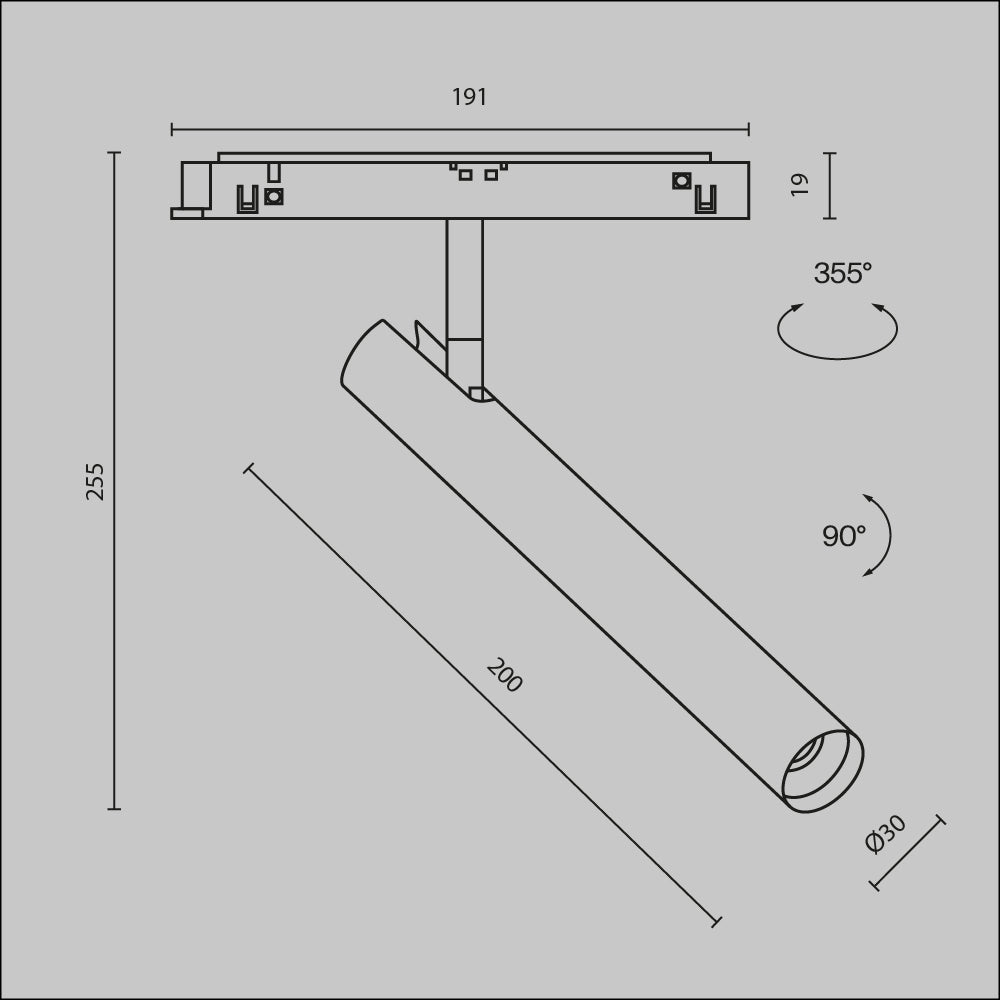 Track luminaire Focus T Exility 3000K 6W 36°