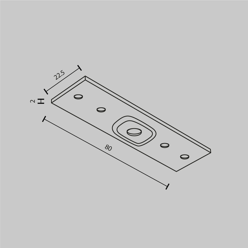 Straight connector Exility surface-mounted
