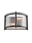 Sudbury Wall Light- Polished Nickel/ Matt Black