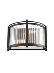 Sudbury Wall Light- Polished Nickel/ Matt Black
