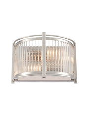 Sudbury Wall Light- Polished Nickel/ Matt Black