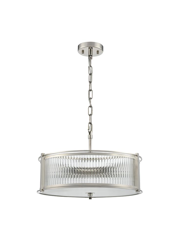 Sudbury 3/5/8lt Ceiling Fitting- Polished Nickel/ Matt Black