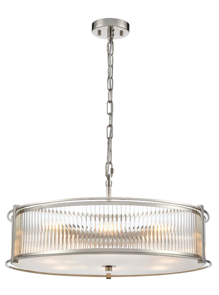 Sudbury 3/5/8lt Ceiling Fitting- Polished Nickel/ Matt Black