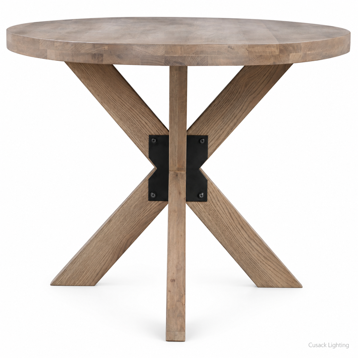 Henley 220cm Oak Oval Table with Starburst Leg
