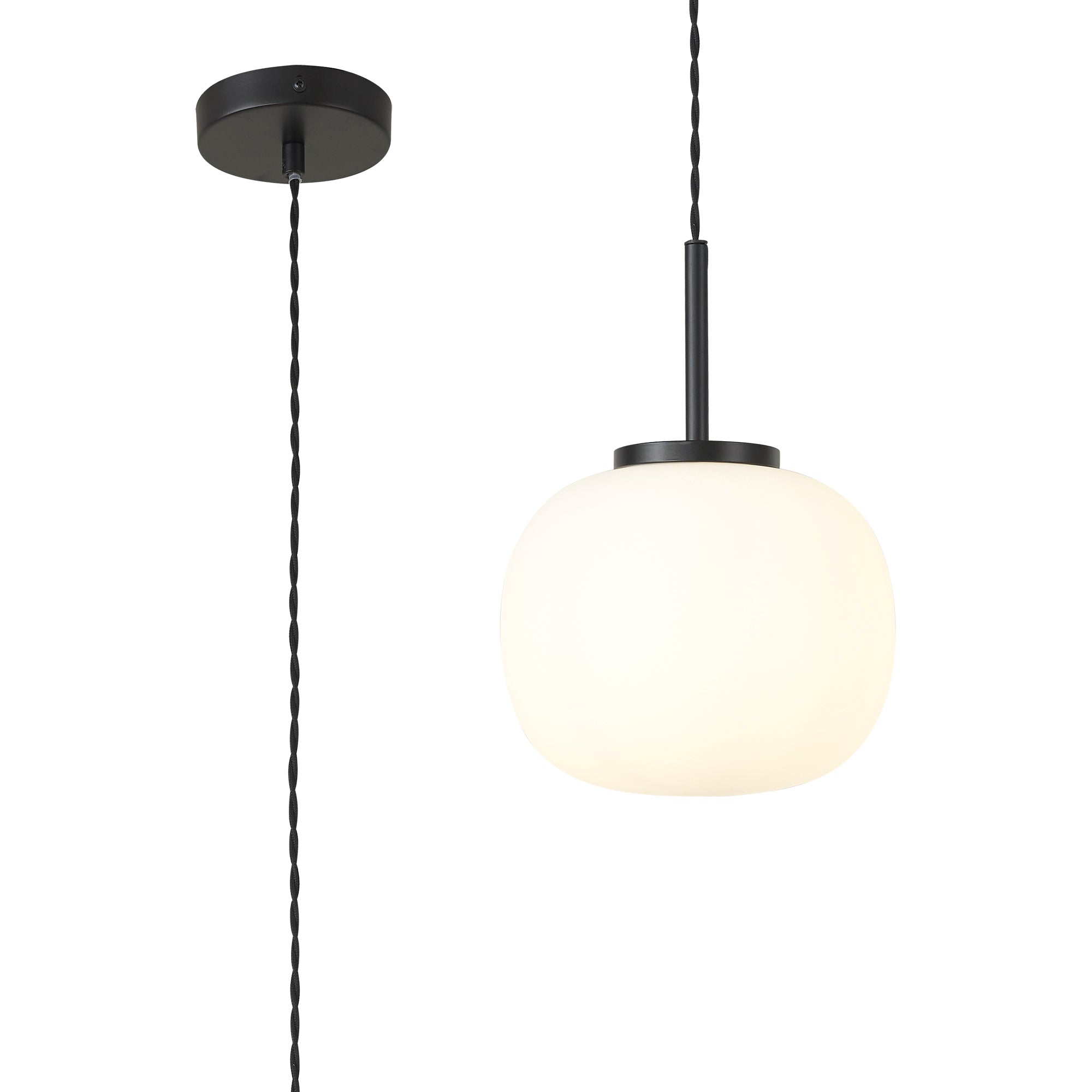 Sparta 1Lt Pendant - Satin Gold/Matt Black