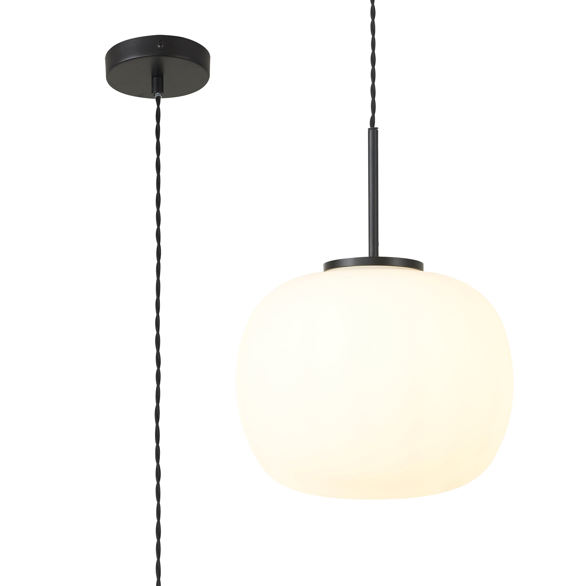 Sparta 1Lt Pendant - Satin Gold/Matt Black
