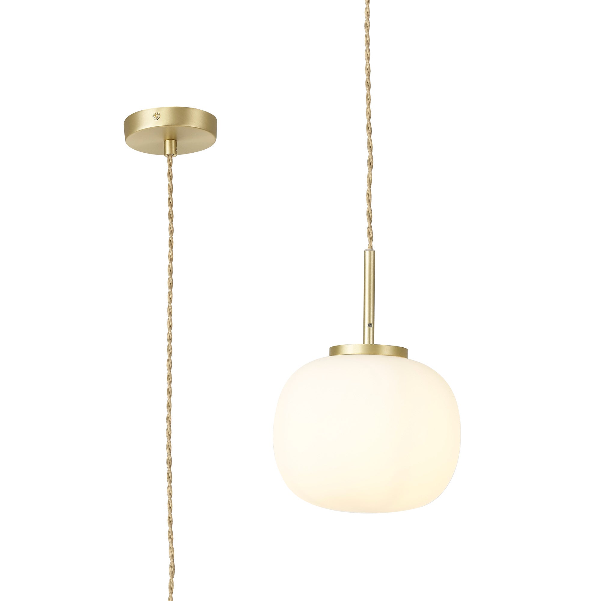 Sparta 1Lt Pendant - Satin Gold/Matt Black
