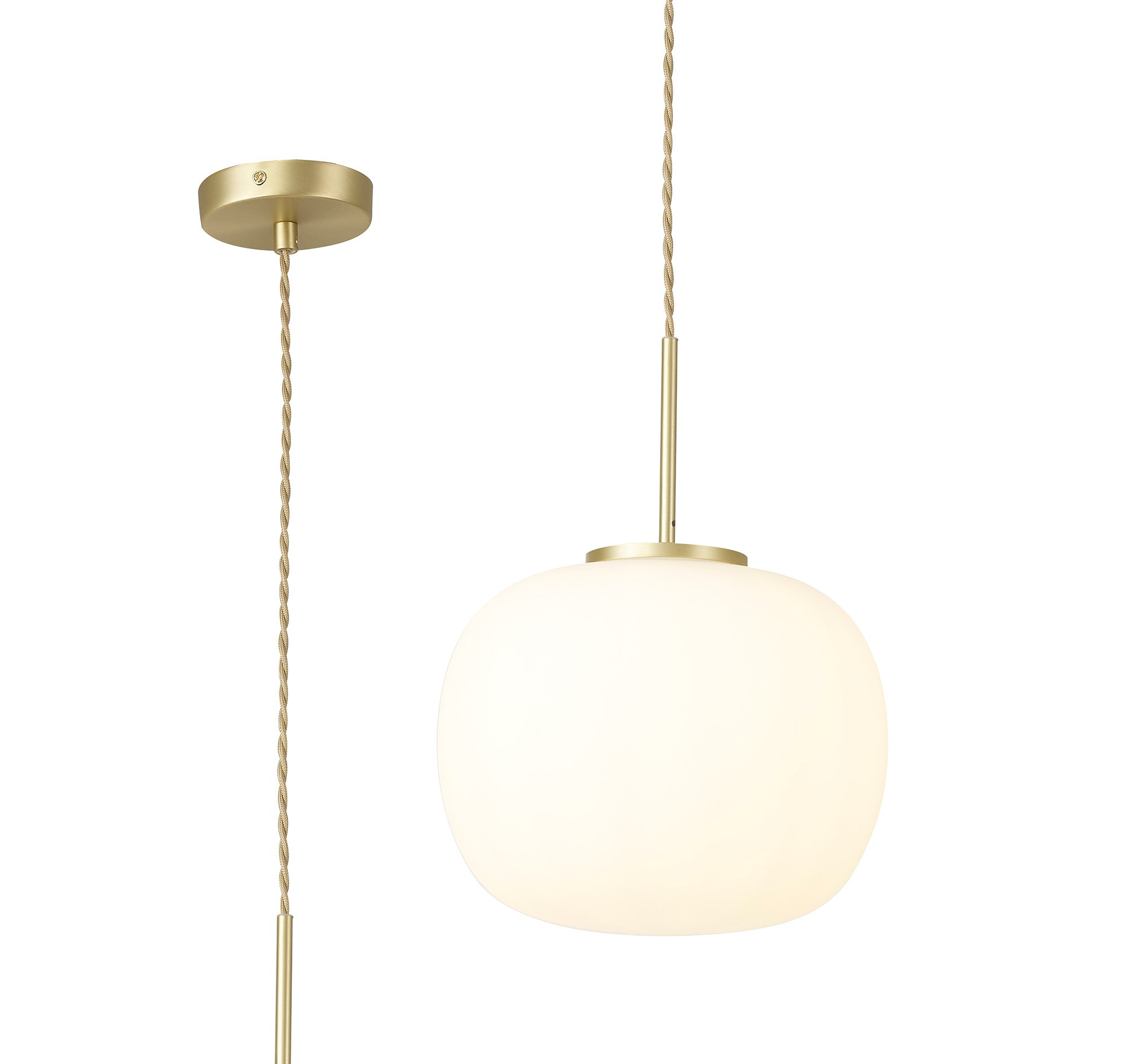 Sparta 1Lt Pendant - Satin Gold/Matt Black