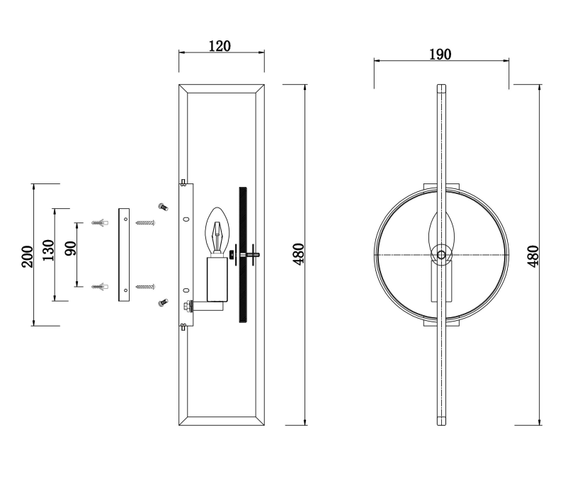 Marmo - Wall Lamp Various Styles in Gold Finish