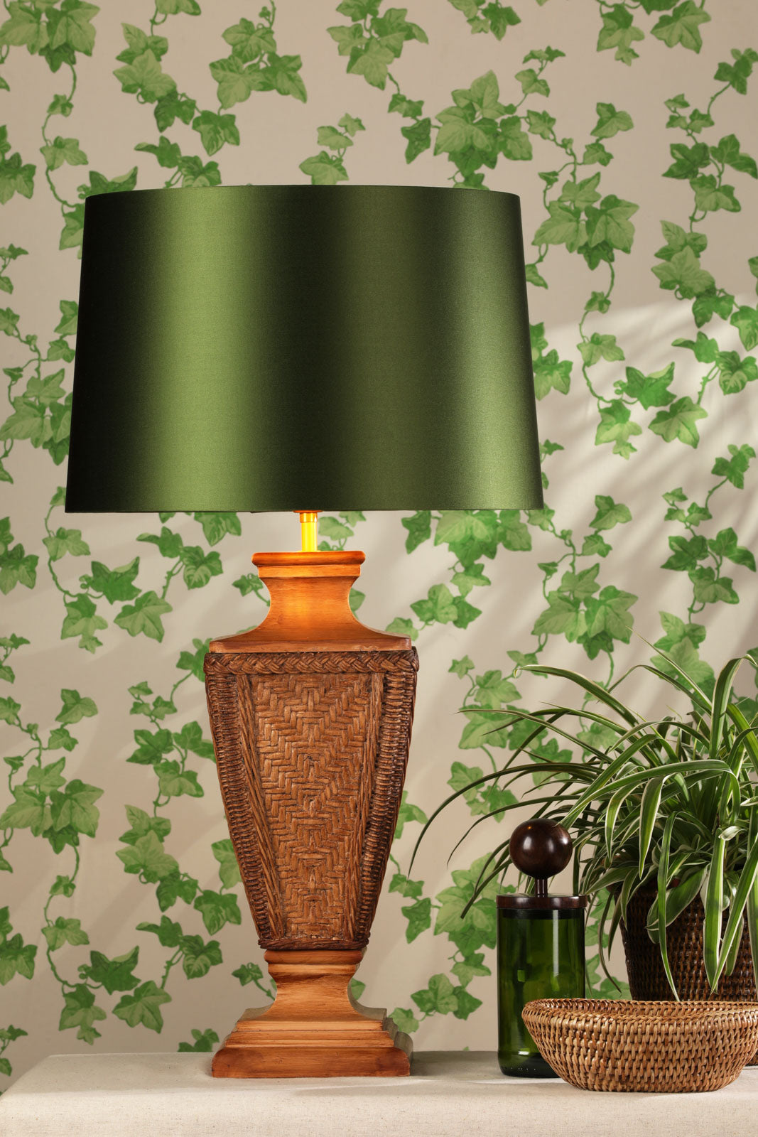 Tallow Table Lamp In Two Finishes Base Only E27