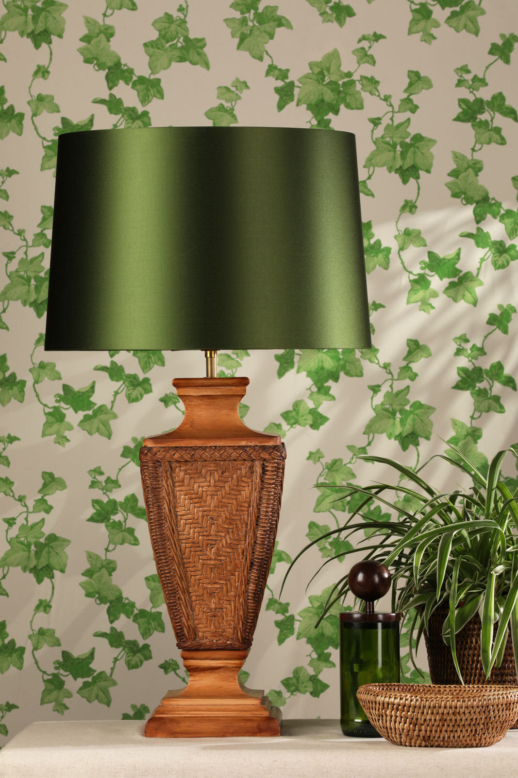 Tallow Table Lamp In Two Finishes Base Only E27